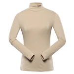 Women's long-sleeved turtleneck nax NAX BERWA white pepper