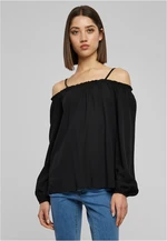 Women's Cold Shoulder Longsleeve Black