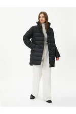 Koton Puffer Coat High Neck Snaps Relax Fit