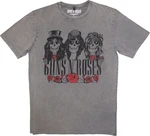 Guns N' Roses Koszulka Hell Group Stone Wash Unisex Grey 2XL