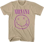 Nirvana T-shirt Purple Happy Face Unisex Sand M