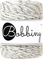 Bobbiny 3PLY Macrame Rope 3 mm 50 m Silver Twist Șnur