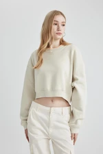 DEFACTO Coool Crop Basic Sweatshirt