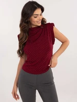 Burgundy formal blouse