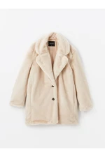 LC Waikiki Jacket Collar Women's Plush Coat