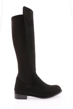 DGN 501 Women's Back Stretch Zip Up Knee High Flats Boots.