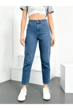 74092 Dewberry Hlt Mom Jeans High Waist Women Jeans-LIGHT BLUE