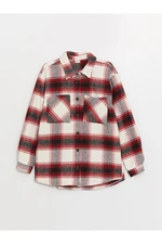 LC Waikiki Plaid Long Sleeve Girl's Shirt Jacket