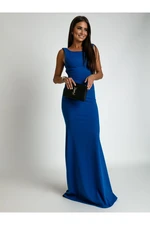 Cornflower blue mermaid maxi dress