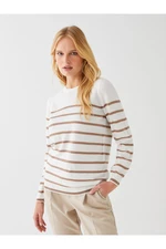 LC Waikiki Crew Neck Striped Long Sleeve Women's Knitwear Sweater