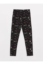 LC Waikiki Girl's Long Leggings with Elastic Waist Patterned Patterned