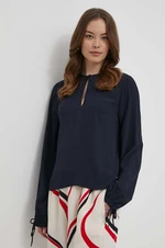 Halenka Tommy Hilfiger dámská, tmavomodrá barva, hladká, WW0WW41835