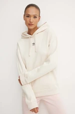 Mikina adidas Originals dámská, béžová barva, s kapucí, hladká, IY9619