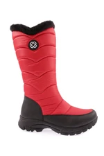 DGN 2052 Women's Furry Zippered Boots Red