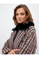 Koton Melis Agazat X - Faux Für Tweed Coat