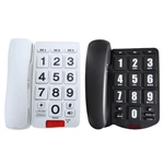 Fixed Landline Phone Big Button Amplified Home Phone with Ringer Desk Telephone for Elderly and Low Users Dropship