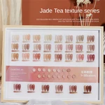 30 Color Nail Polish Gel Semi Permanent Varnish Tea Texture Jelly Ice Transparent Color UV Nail Art Beauty