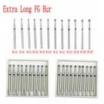 10pcs/pack Extra Long Dental Diamond Burs 25mm FG Dia-burs 1.6mm Shank for High Speed Handpiece Burs Dentist Tools