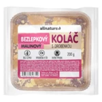 ALLNATURE Bezlepkový malinový koláč s drobenkou čerstvý 200 g