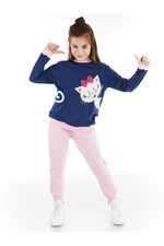 Denokids Cat Bead Girl Tracksuit Set