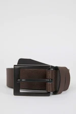 DEFACTO Men Rectangle Buckle Faux Leather Classic Belt