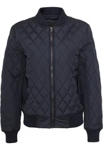 Women's Diamond Duvet Navy Nylon Jacket