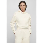 Women's short oversized hoodie whitesand