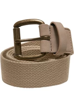 Canvas belt with loops beige