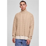 Boxes Roll Neck Sweater Wet Sand