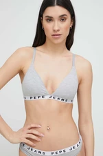 Podprsenka Pepe Jeans LOGO BRA B šedá farba, melanž, PLU10918.933