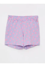 LC Waikiki Girls' Shorts with an Elastic Printed Waist