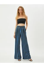 Koton Pocket Palazzo Pants with Zipper at the Side