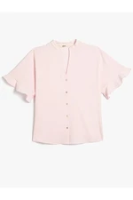 Koton A Judge Collar Shirt Sleeves with Ruffles