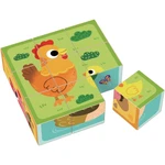 Dvěděti Wooden Blocks Farm kocky z dreva 12 m+ 9 ks