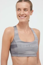 Sportovní podprsenka Calvin Klein Performance Essentials šedá barva