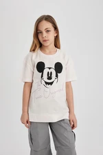 DEFACTO Girls Disney Mickey & Minnie Oversize Fit Short Sleeve T-Shirt