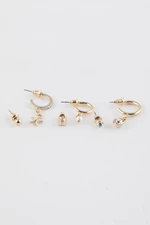 DEFACTO Women's 6-Piece Gold Earrings