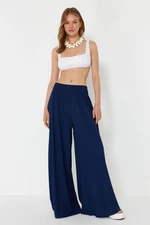 Trendyol Navy Blue Woven Gipe Detailed Trousers