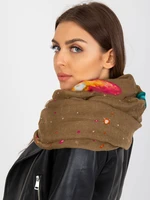 Beige viscose scarf chimney