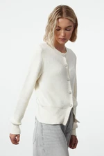 Trendyol Ecru Extra Soft Textured Knitted Cardigan