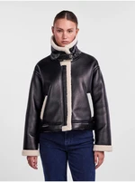 Black Women's Faux Leather Jacket Pieces Janelle - Women