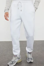 Trendyol White Regular/Normal Cut Elastic Legs Inside Polar Fleece/Warm Sweatpants