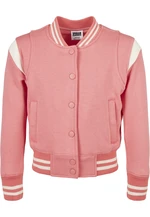 Dívčí inset College Sweat Jacket palepink/whitesand