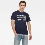 G-STAR T-shirt - Graphic 8 r t ss dark blue