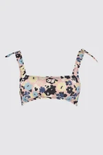 Trendyol Floral Coated Bikini Top