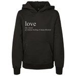 Kids Love Definition Hoody Black