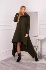 Insulated dress with longer khaki sides