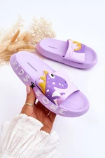 Children's foam slippers Dinosaur purple Dario