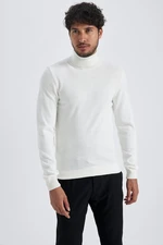 DEFACTO Slim Fit Slim Fit Turtleneck Basic Plain Knitwear Sweater