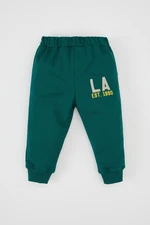 DEFACTO Baby Boy Printed Tracksuit Bottoms with Elastic Waistband